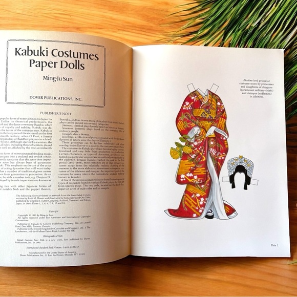 Kabuki Costumes Paper Dolls by Ming-Ju Sun – Dover Publications (1995) - Picture 3 of 9